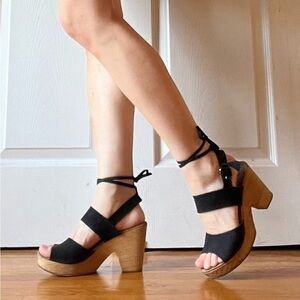 Free People Black Dover Suede Clog Size 37